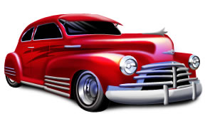 classic red car - www.BillOfSale.biz