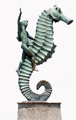 seahorse statue - www.BillOfSale.biz