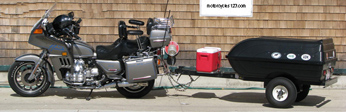 Ernie Dube's Bike and trailer - www.MotorCycles123.com