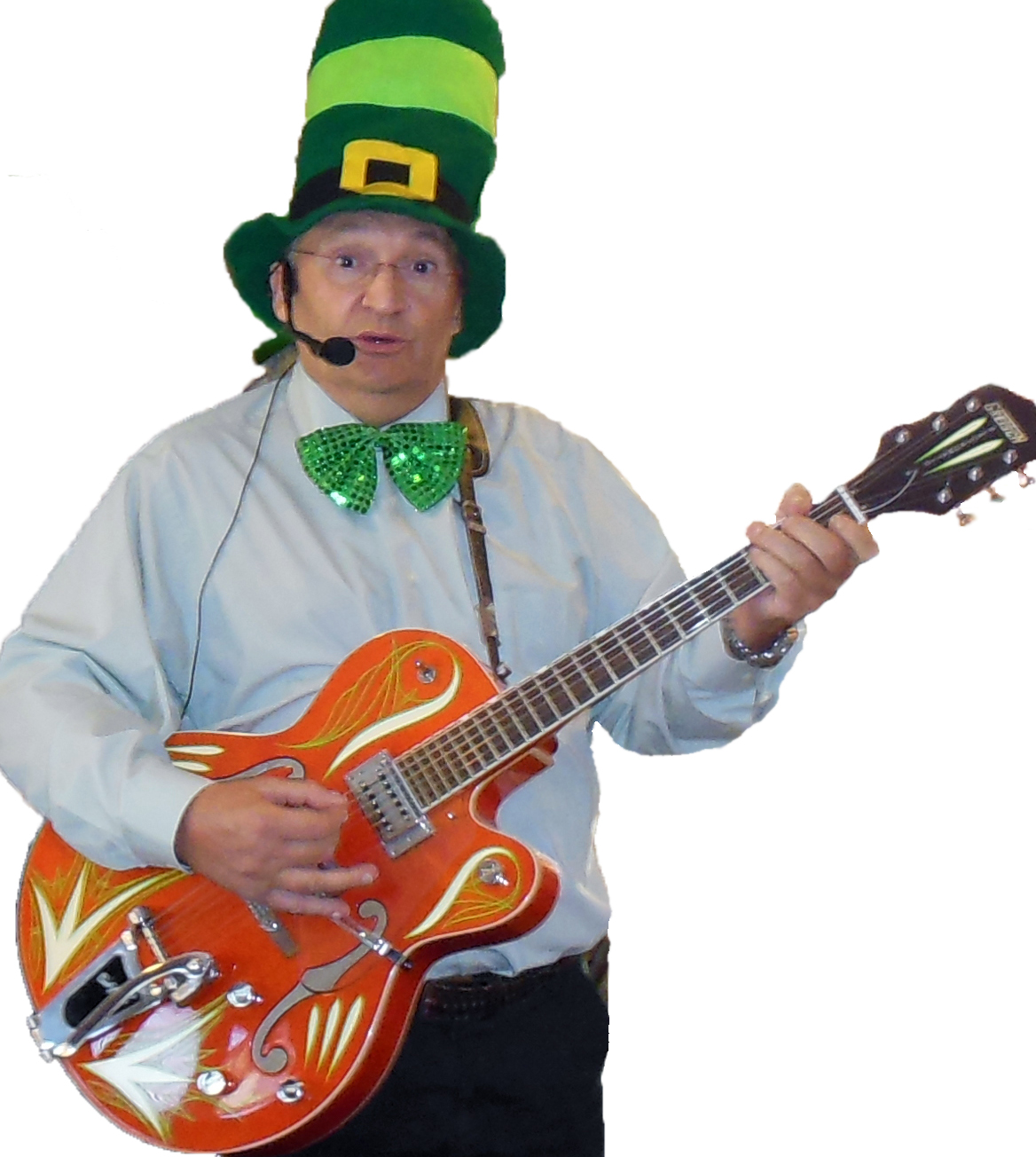 Roger Chartier plays a Gretsch on St Patty's Day