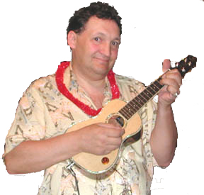 Roger Chartier  with ukulele