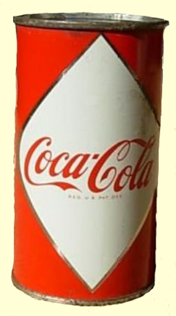 Coca Cola Can - 1960's - made in  New Bedford  - www.WhalingCity.net
