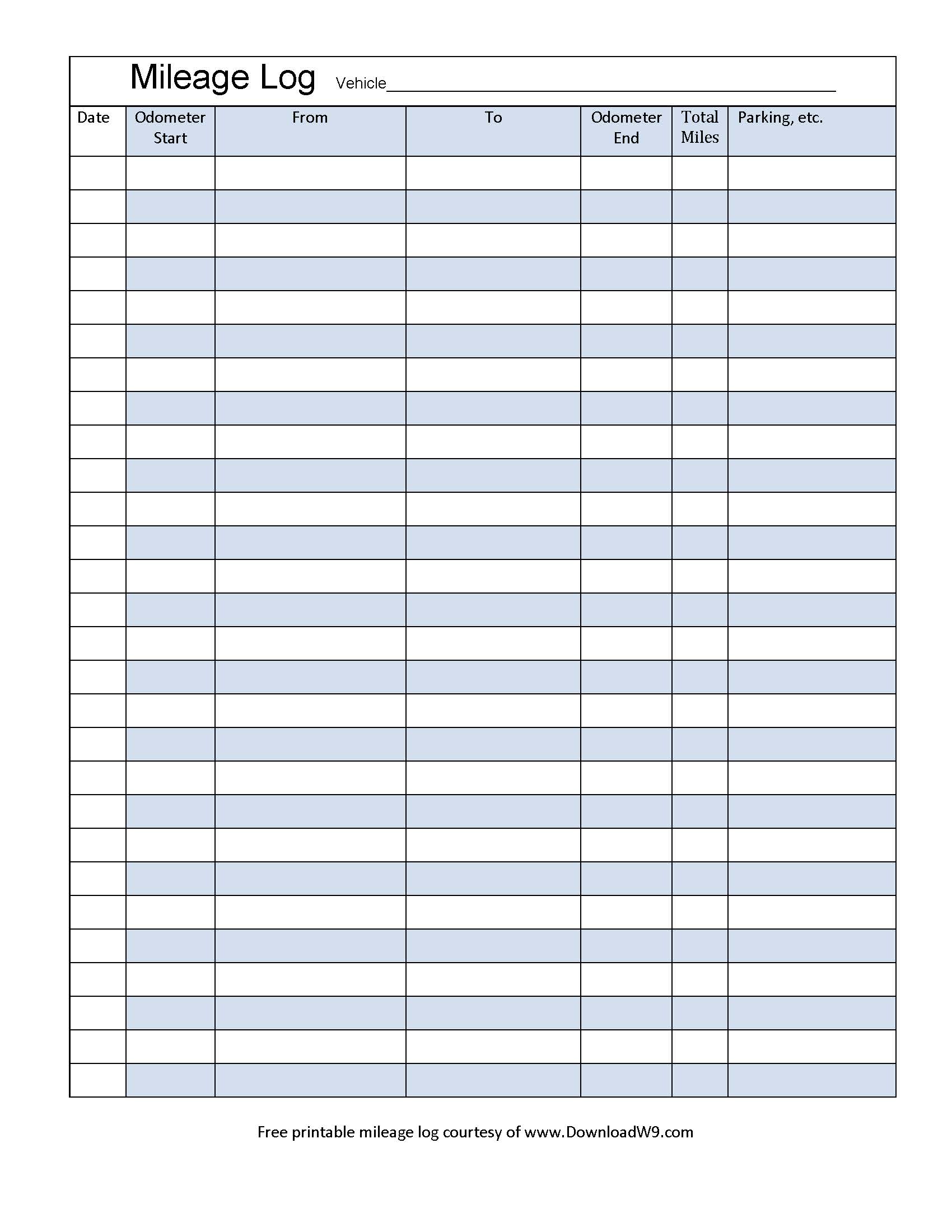 Mileage Log image
